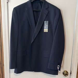 Stafford Men's Dark Navy Single-Breasted Blazer
